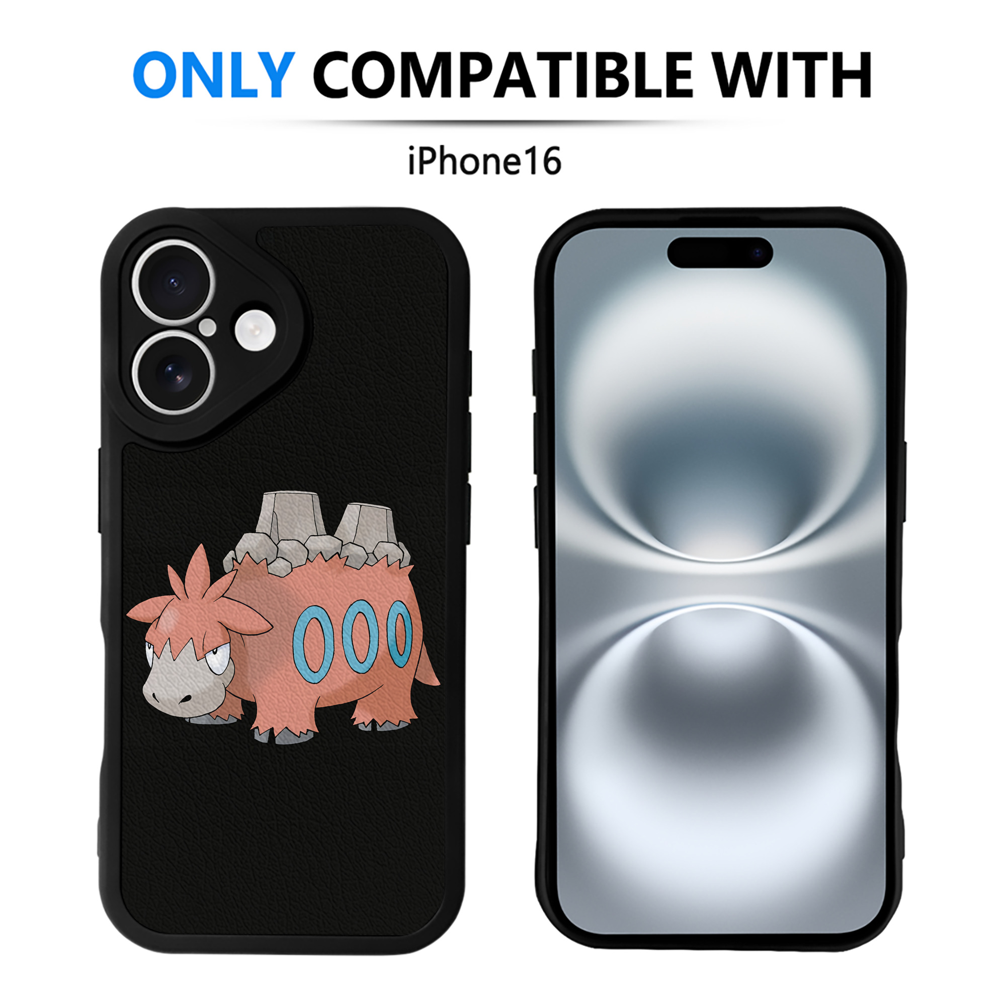 （画像用） ポケットモンスター Pokémon 【iPhone 16シリーズ対応】シリコンスマホケース（レザー調） 材質：シリコン